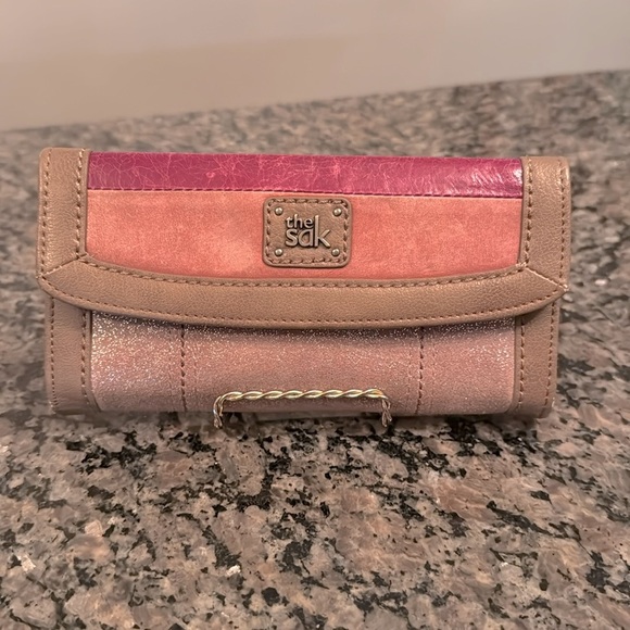 The Sak trifold glitter leather wallet EUC - Picture 1 of 14